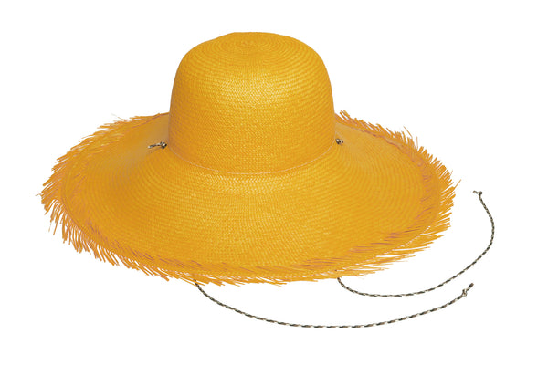 Swan Hat in Sunflower Toquilla Straw - 1 left - CLYDE