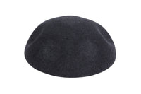 Dent Beret in Charcoal Grey Wool - CLYDE