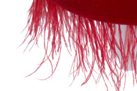 Plasma Hat in Scarlet Velour Angora - CLYDE