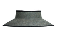 Pluto Visor in Burnt Charcoal Toquilla Straw - CLYDE