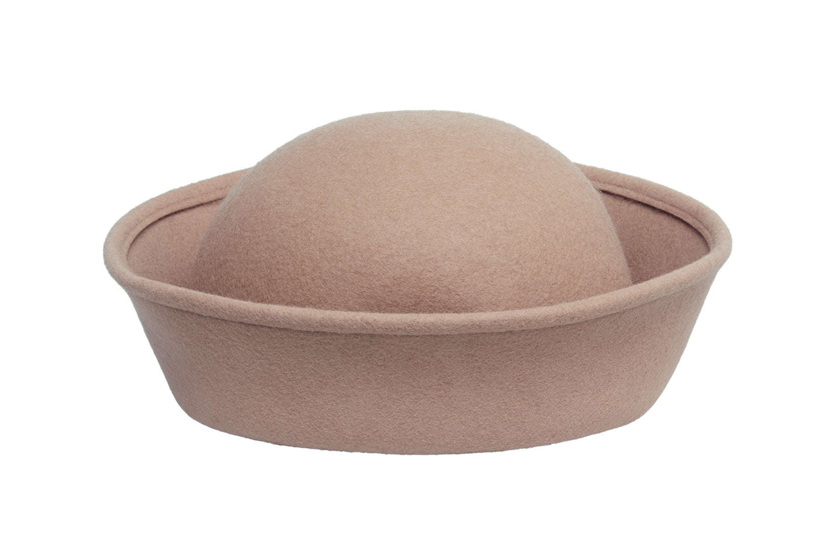 Crown Hat in Taupe Wool - CLYDE