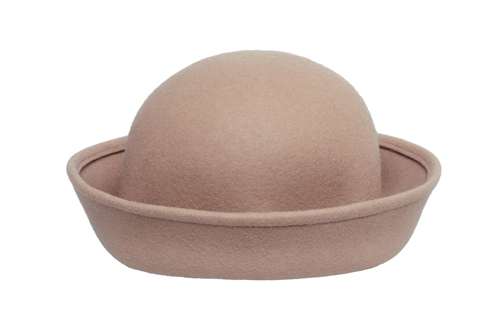 Crown Hat in Taupe Wool - CLYDE