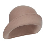 Crown Hat in Taupe Wool - CLYDE