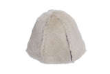 Peachbasket Hat in Earth and Cream Shearling - CLYDE