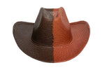 Cowboy Hat in 2 Tone Lava Rock Toquilla Straw - CLYDE