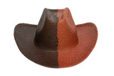 Cowboy Hat in 2 Tone Lava Rock Toquilla Straw - 3 left - CLYDE