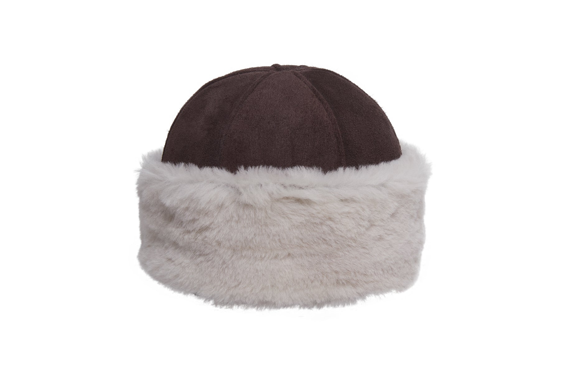 Nanaimo Hat in Earth & White Shearling - CLYDE