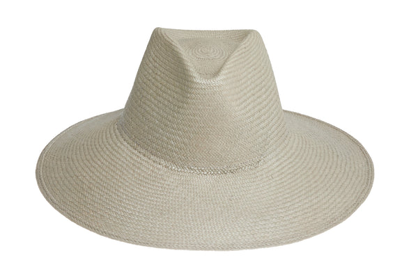 Caro Hat in Concrete Toquilla Straw - CLYDE