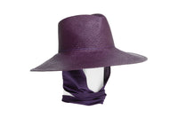 Caro Hat w. Neck Shade in Ube Toquilla Straw - 2 left - CLYDE
