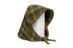 Fleece Bonnet in Moss Plaid - CLYDE