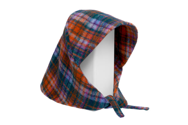 Fleece Bonnet in Hot Plaid - CLYDE