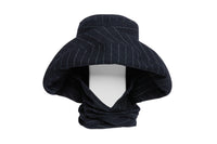 Mala Hat in Charcoal Pinstripe Wool - 1 left - CLYDE