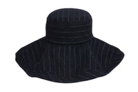 Mala Hat in Charcoal Pinstripe Wool - 1 left - CLYDE