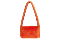 Reversible Minerva Bag in Newt Orange Shearling - CLYDE