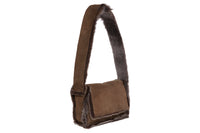 Minerva Bag in Mole Silver Tip Shearling - CLYDE