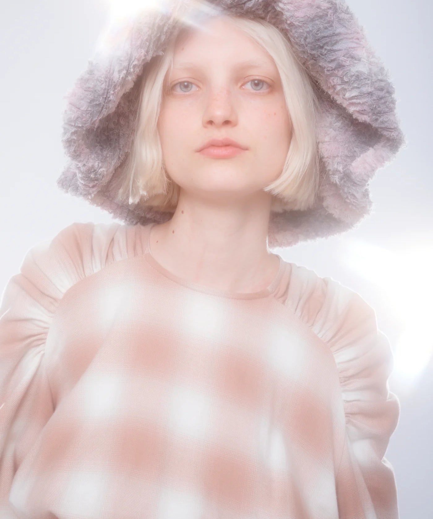 Collina Strada x Clyde Mala Hat in Lavender Plaid - CLYDE