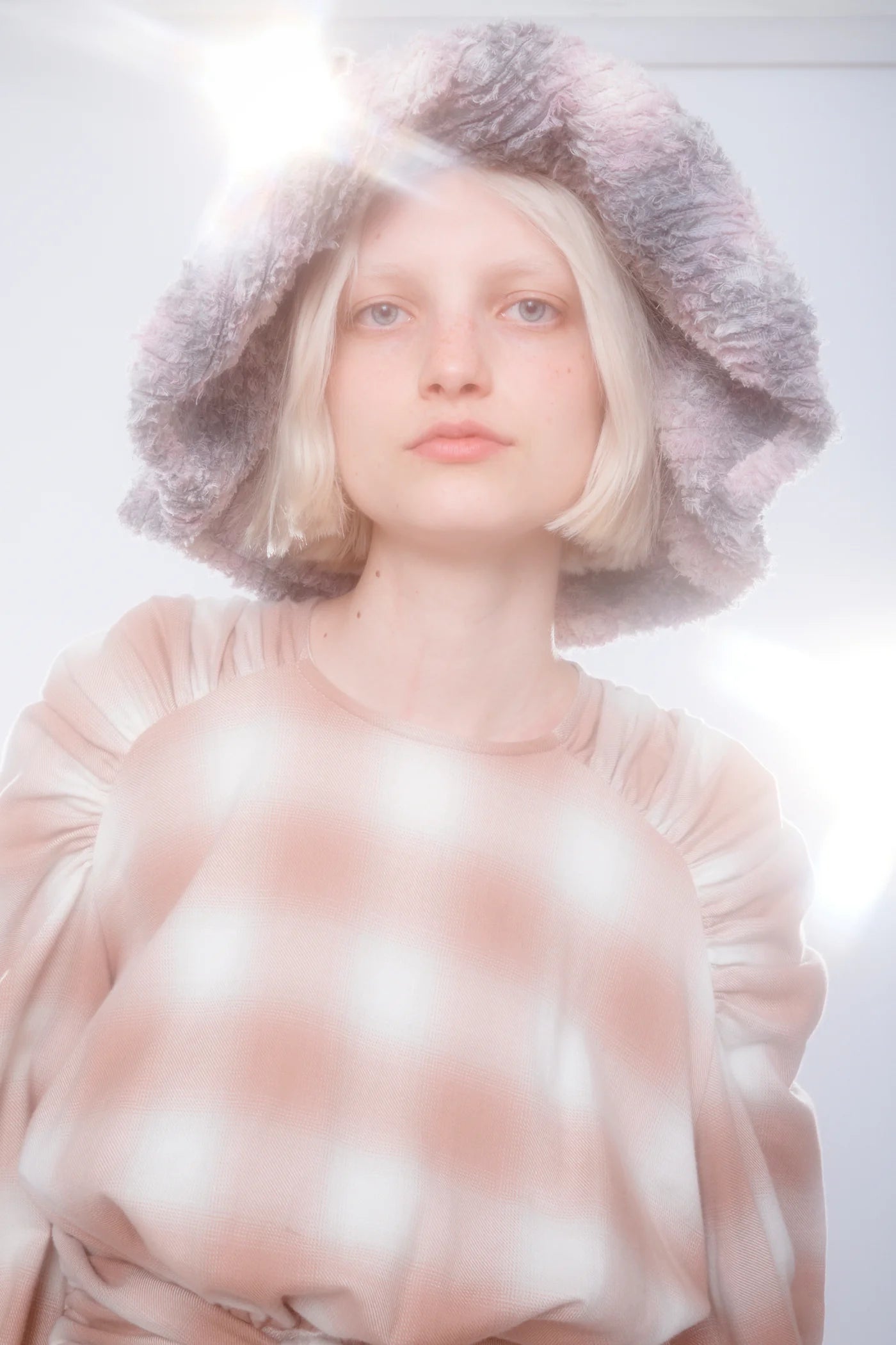 Collina Strada x Clyde Mala Hat in Lavender Plaid - CLYDE