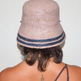 Aries Hat in Grey w. Navy Stripes - CLYDE