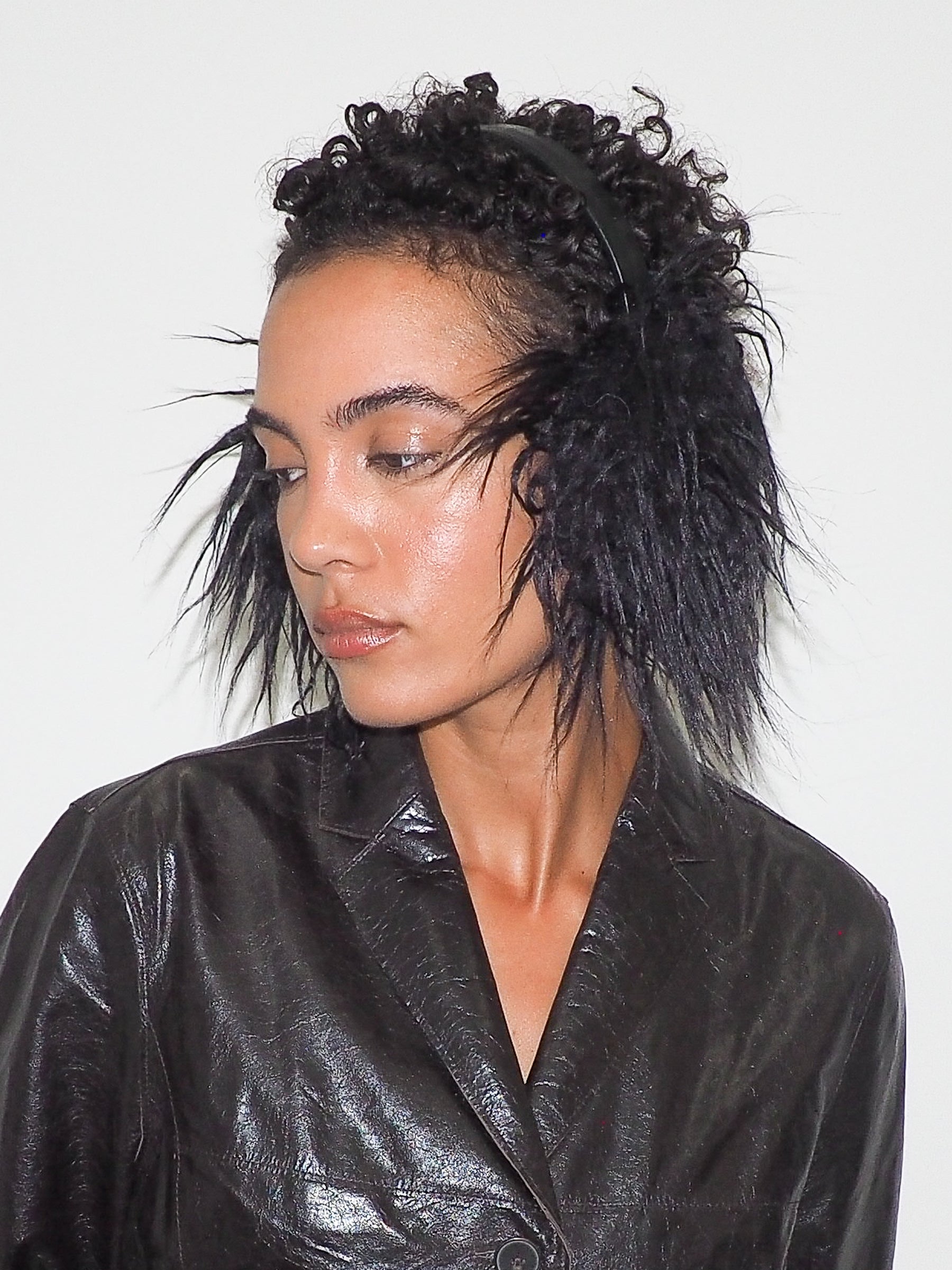 Ear Muffs in Black Faux Yak - CLYDE