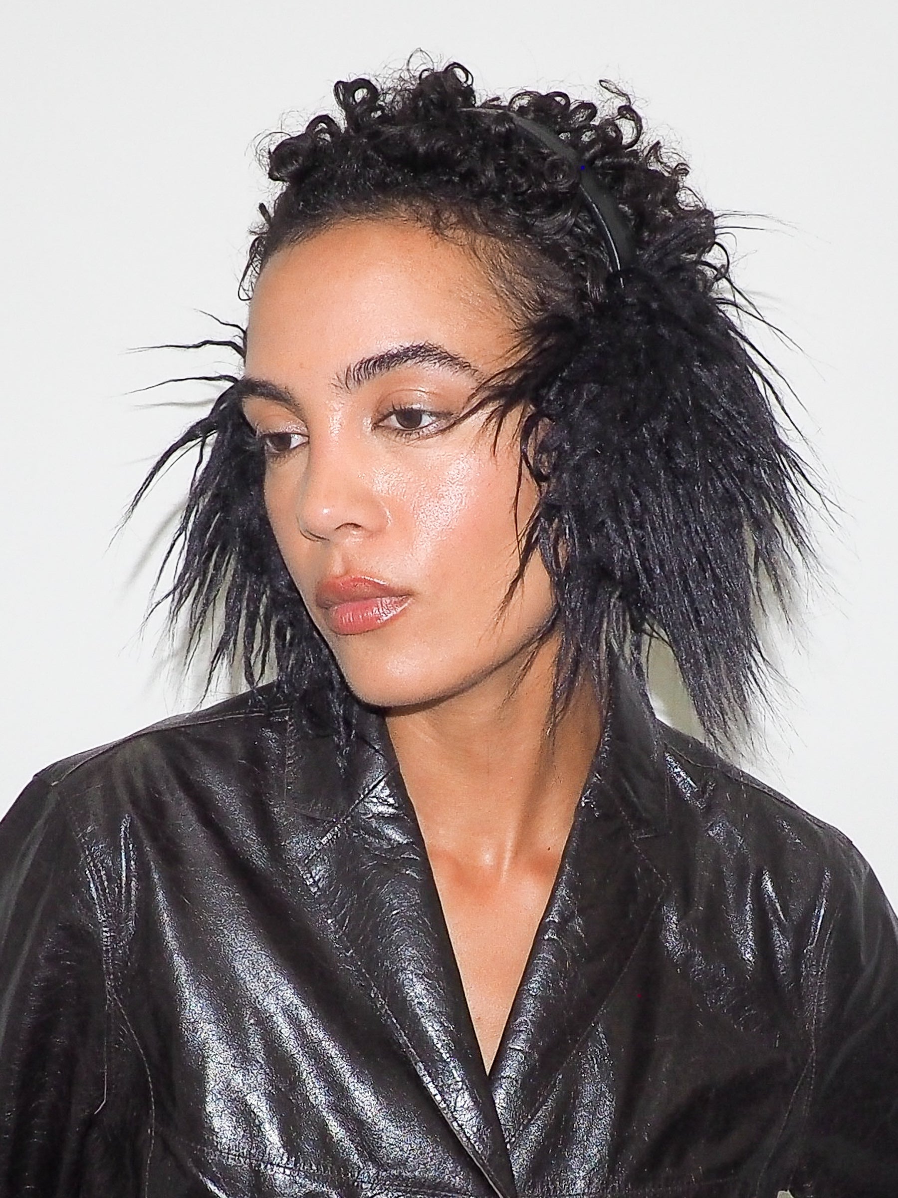 Ear Muffs in Black Faux Yak - CLYDE