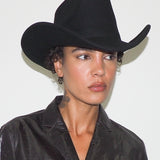 Cowboy Hat in Black Wool - CLYDE