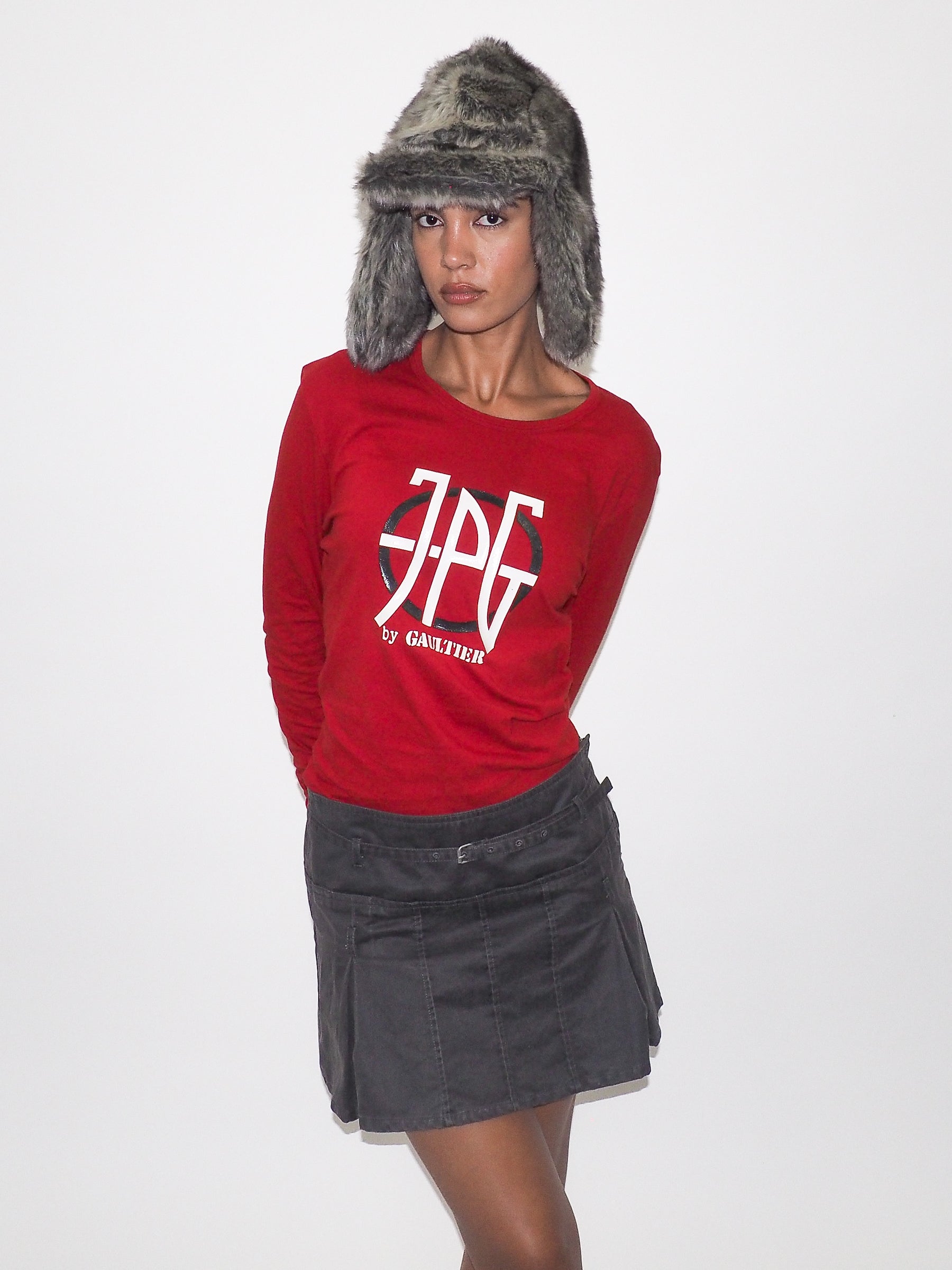 Ice Hat in Grey Faux Chinchilla - CLYDE