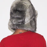 Ice Hat in Grey Faux Chinchilla - CLYDE