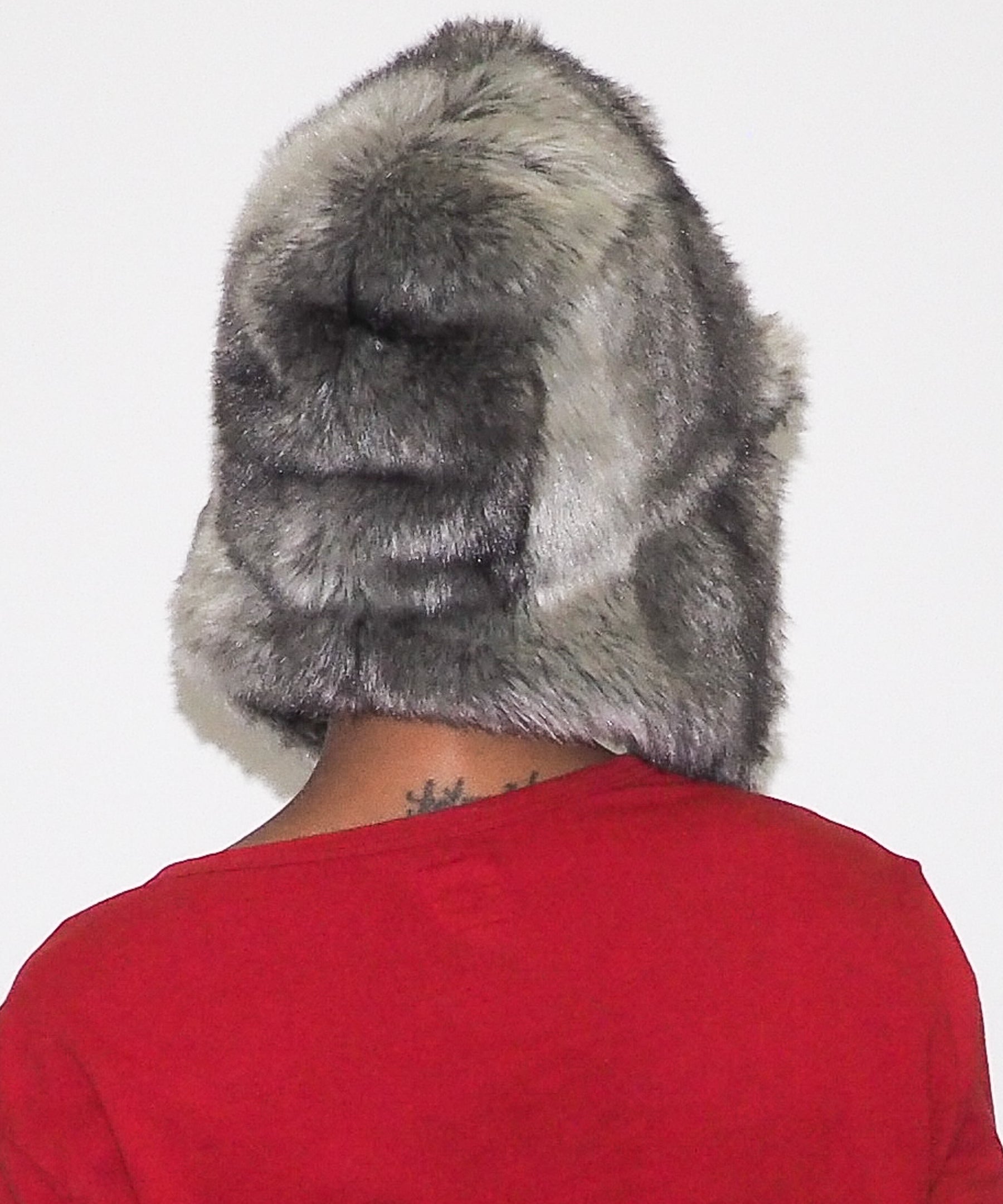 Ice Hat in Grey Faux Chinchilla - CLYDE