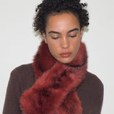Sue Scarf in Red Faux Fox - CLYDE