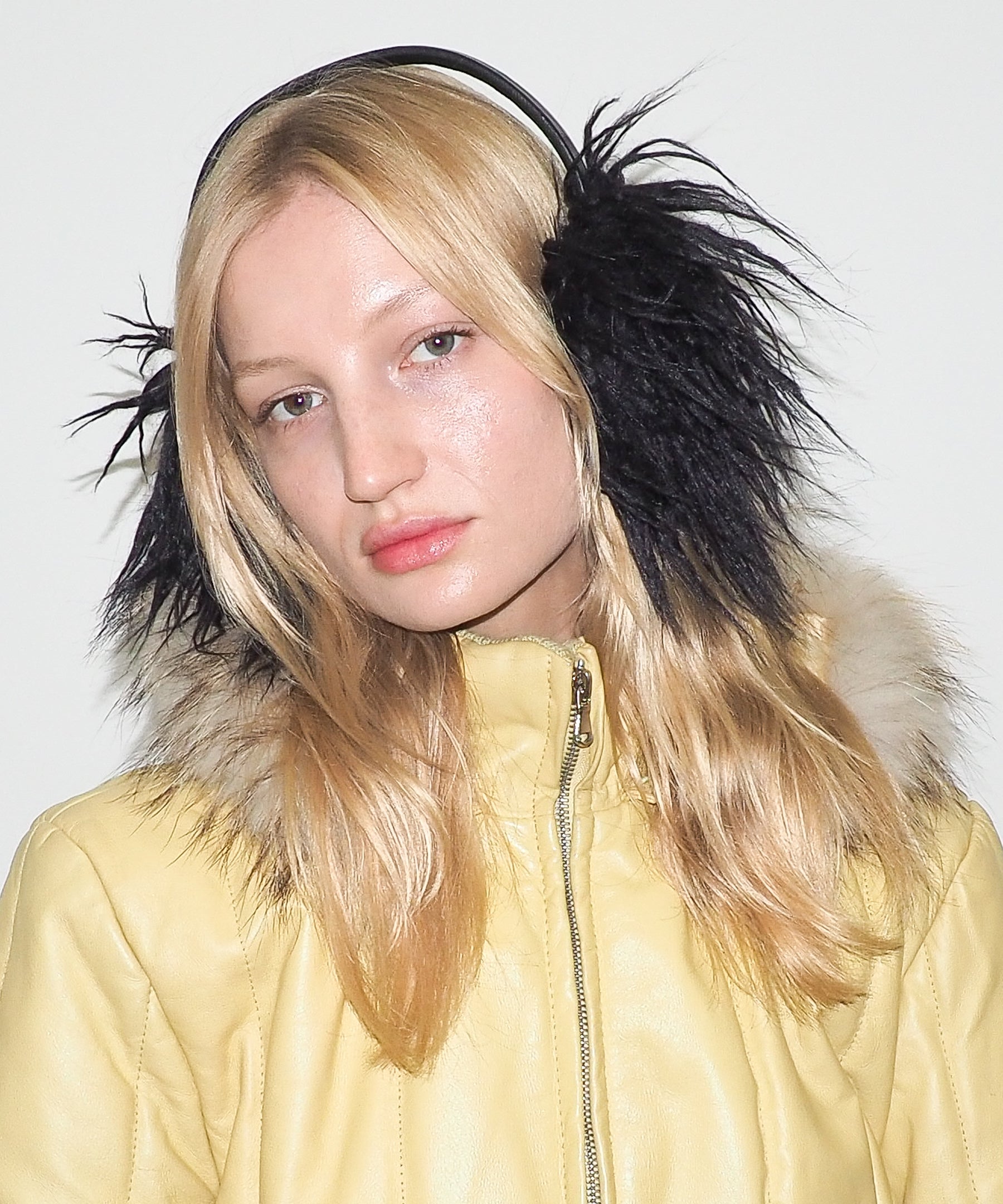 Ear Muffs in Black Faux Yak - CLYDE