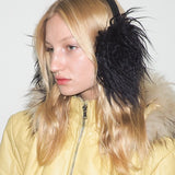 Ear Muffs in Black Faux Yak - CLYDE