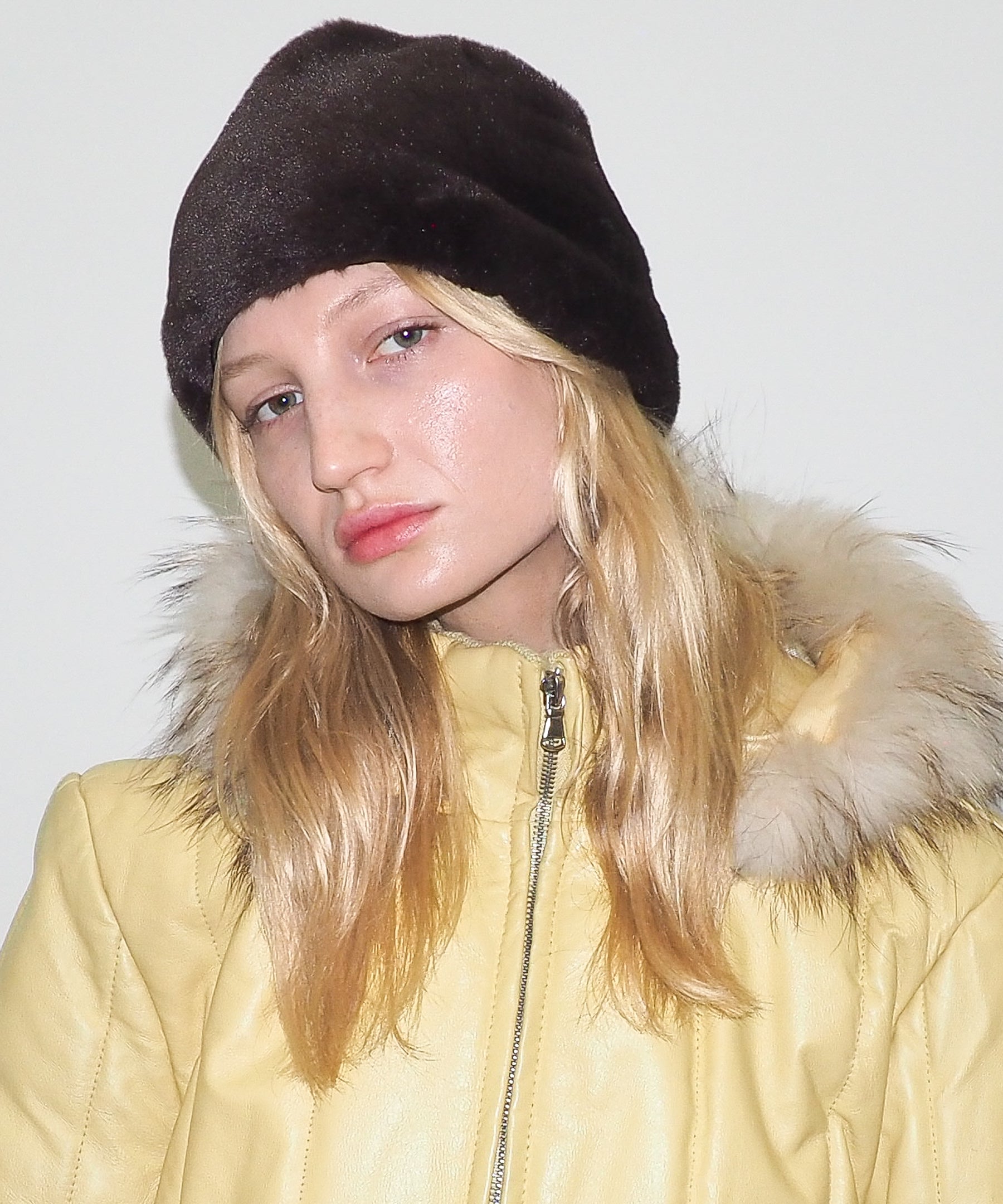 Faux Fur Toque in Mink - CLYDE