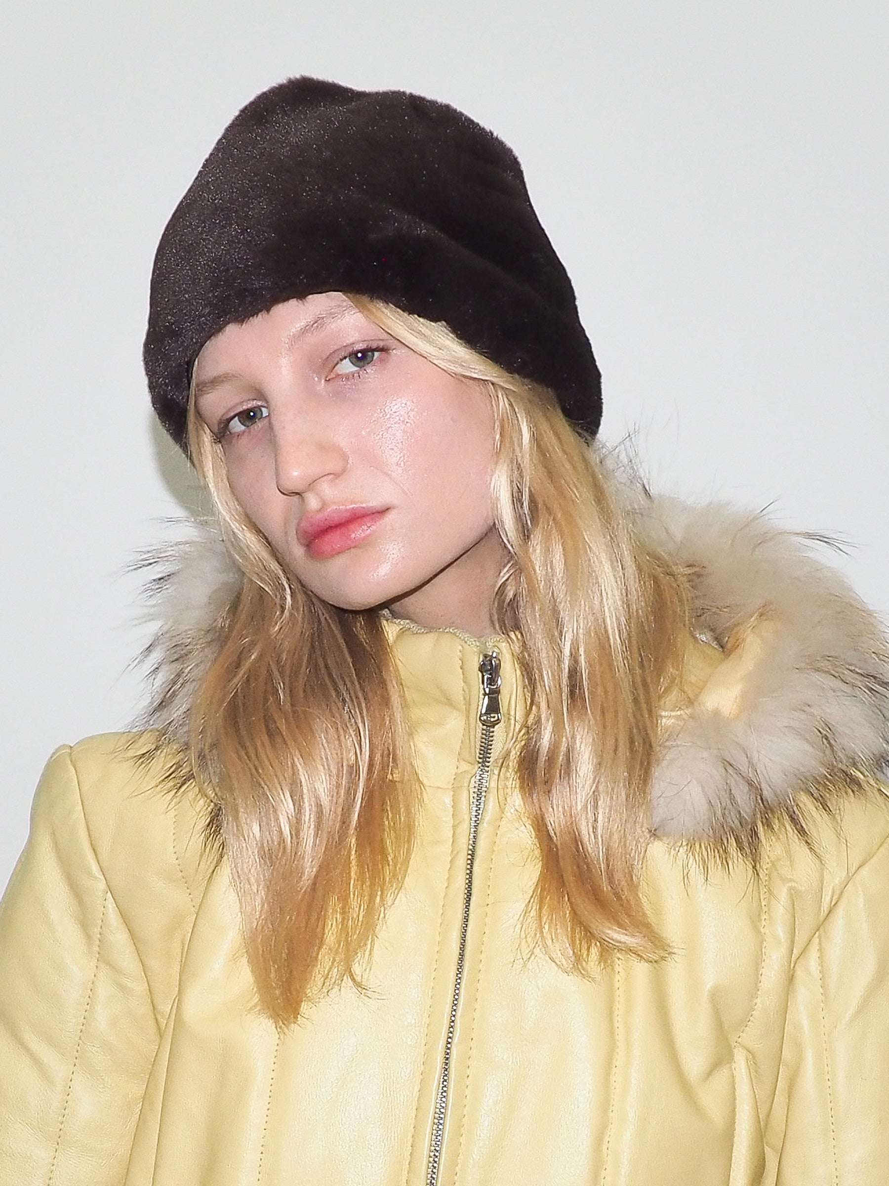 Faux Fur Toque in Mink - CLYDE