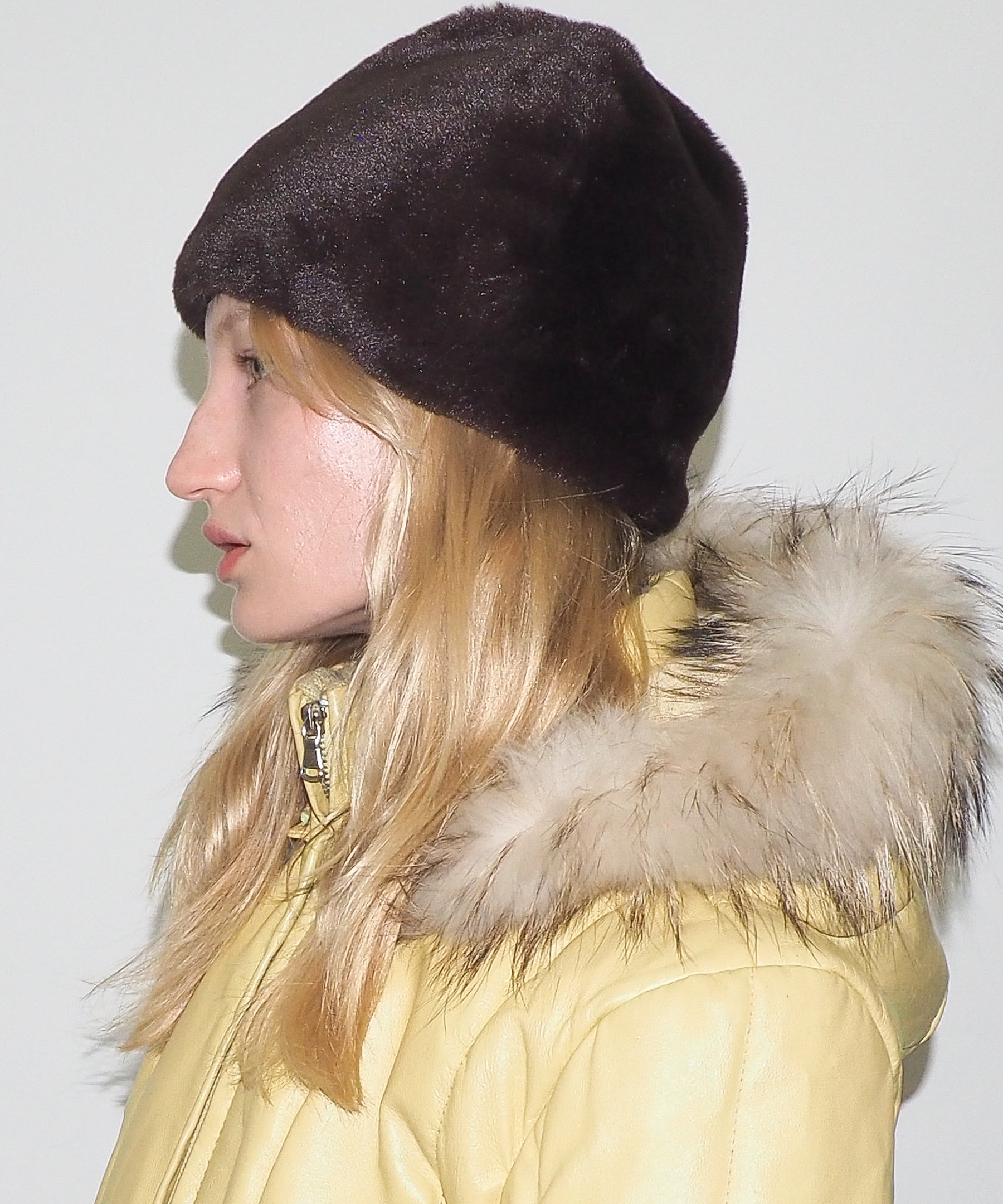 Faux Fur Toque in Mink - CLYDE