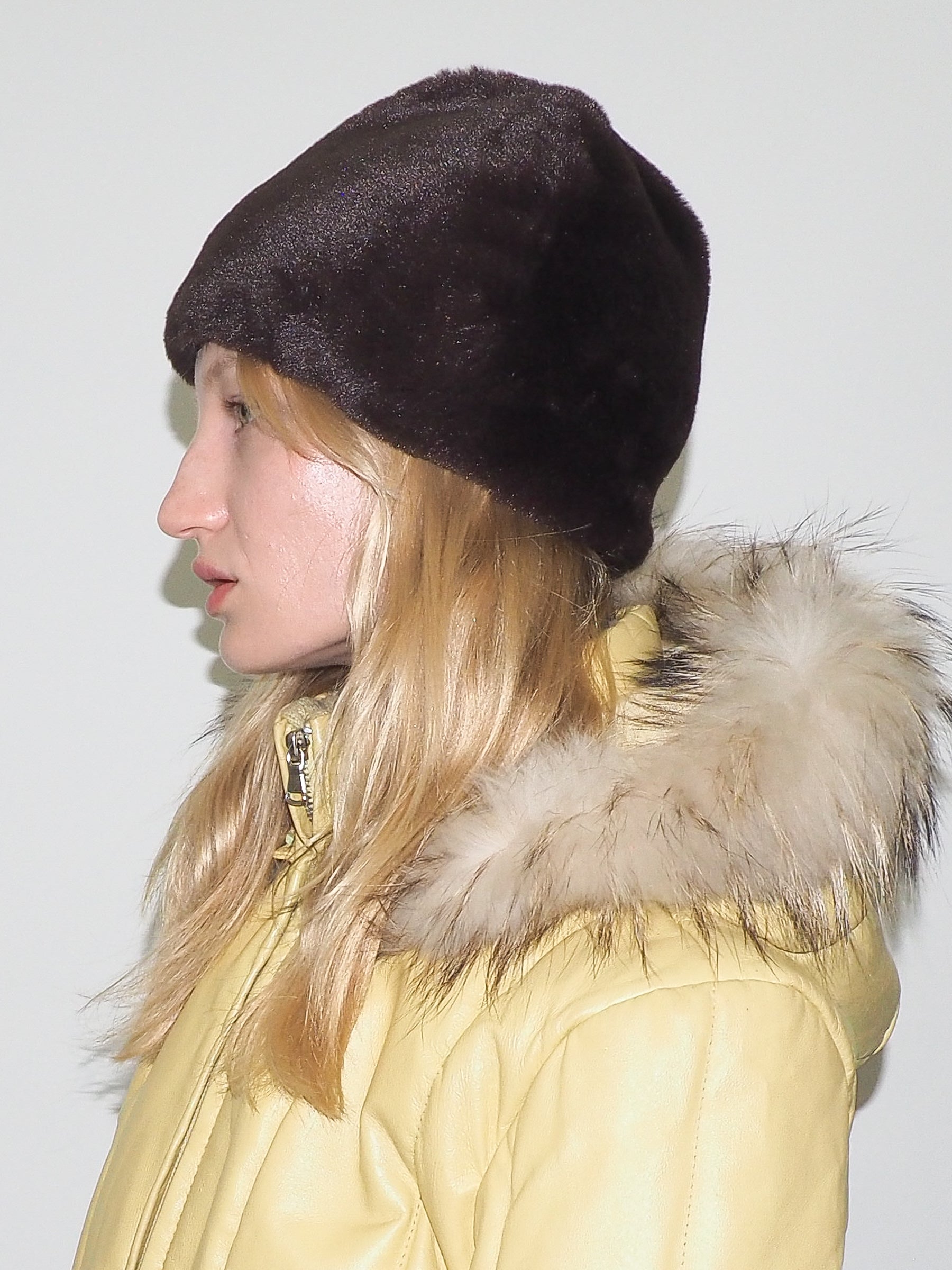 Faux Fur Toque in Mink - CLYDE