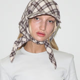 Brim Scarf in Brown & Beige Plaid Flannel - CLYDE