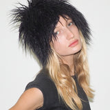 Faux Fur Toque in Black Faux Yak - CLYDE