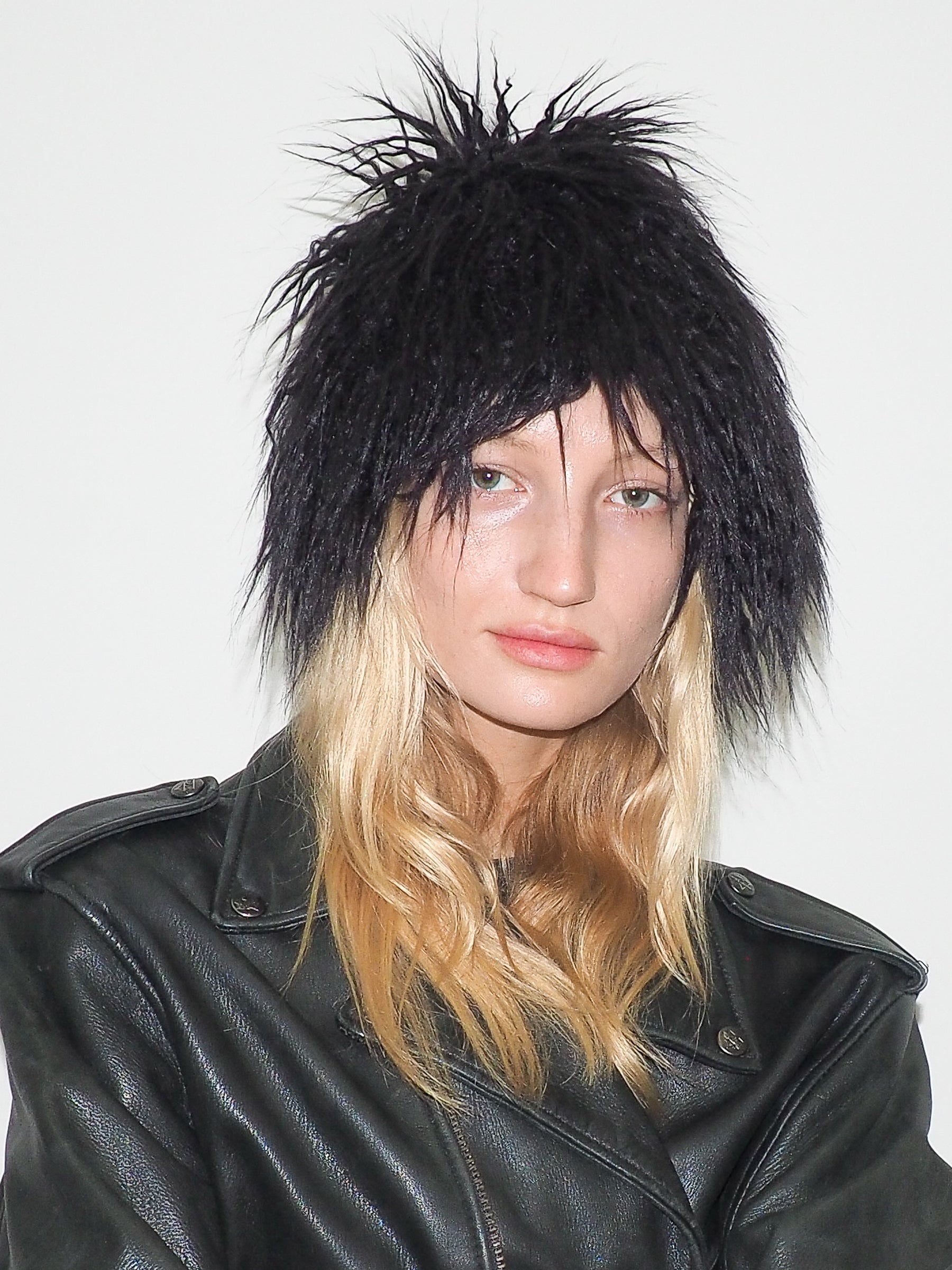 Faux Fur Toque in Black Faux Yak - CLYDE