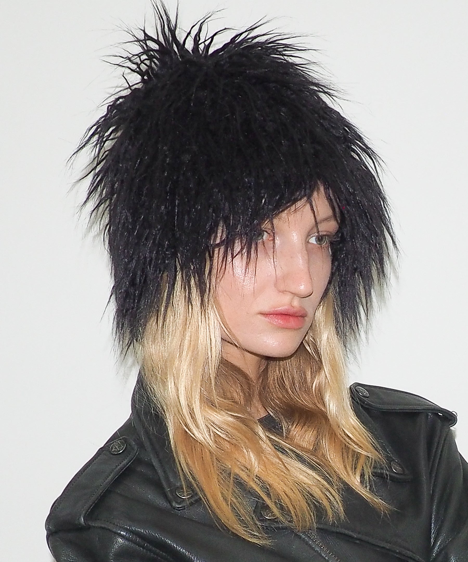 Faux Fur Toque in Black Faux Yak - CLYDE