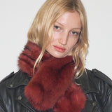 Sue Scarf in Red Faux Fox - CLYDE
