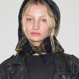 Bonnet in Navy & Yellow Plaid Wool Fleece - CLYDE