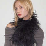 Sue Scarf in Black Faux Yak - CLYDE