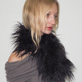 Sue Scarf in Black Faux Yak - CLYDE