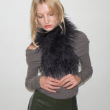 Sue Scarf in Black Faux Yak - CLYDE