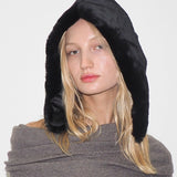 Sno Hood in Black Faux - CLYDE