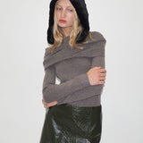 Sno Hood in Black Faux - CLYDE