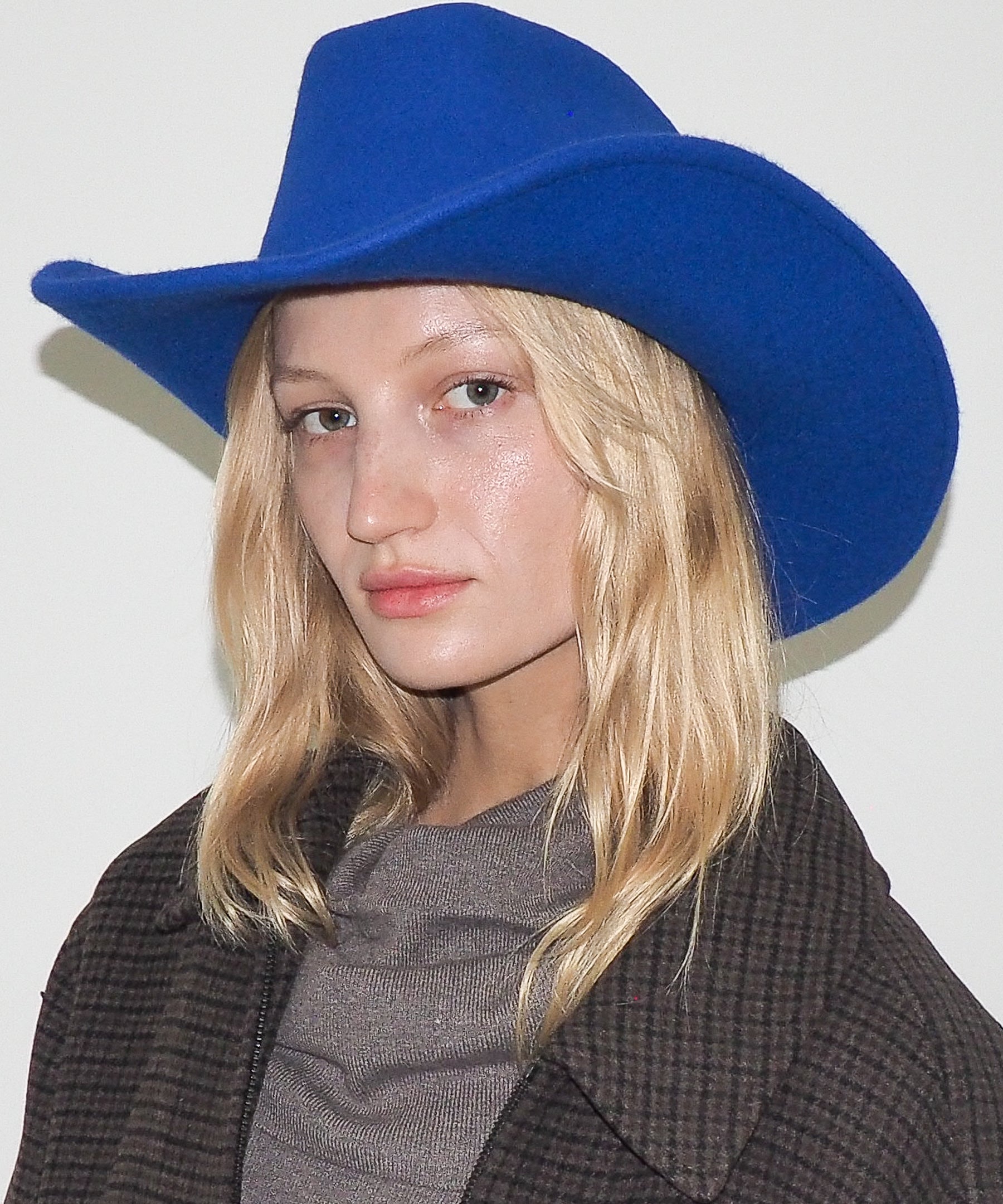 Cowboy Hat in Electric Blue Wool - CLYDE