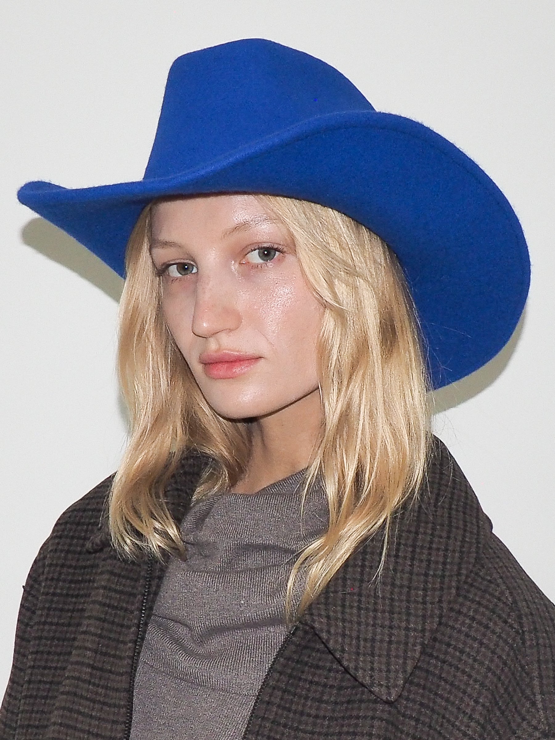 Cowboy Hat in Electric Blue Wool - CLYDE