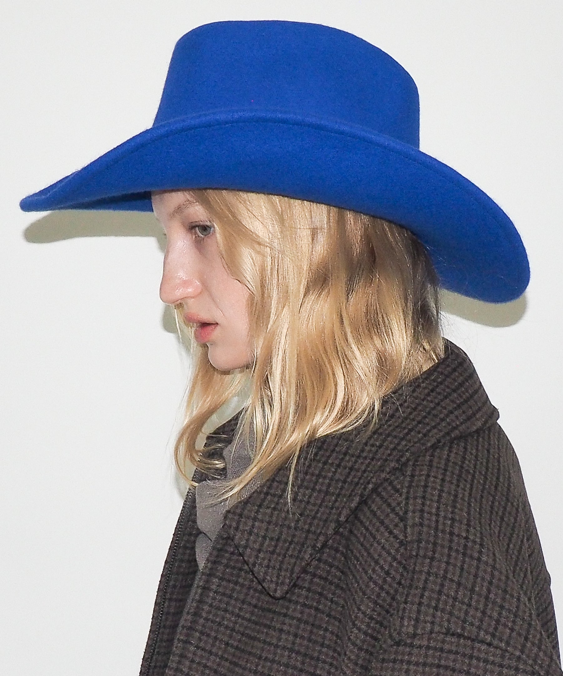 Cowboy Hat in Electric Blue Wool - CLYDE