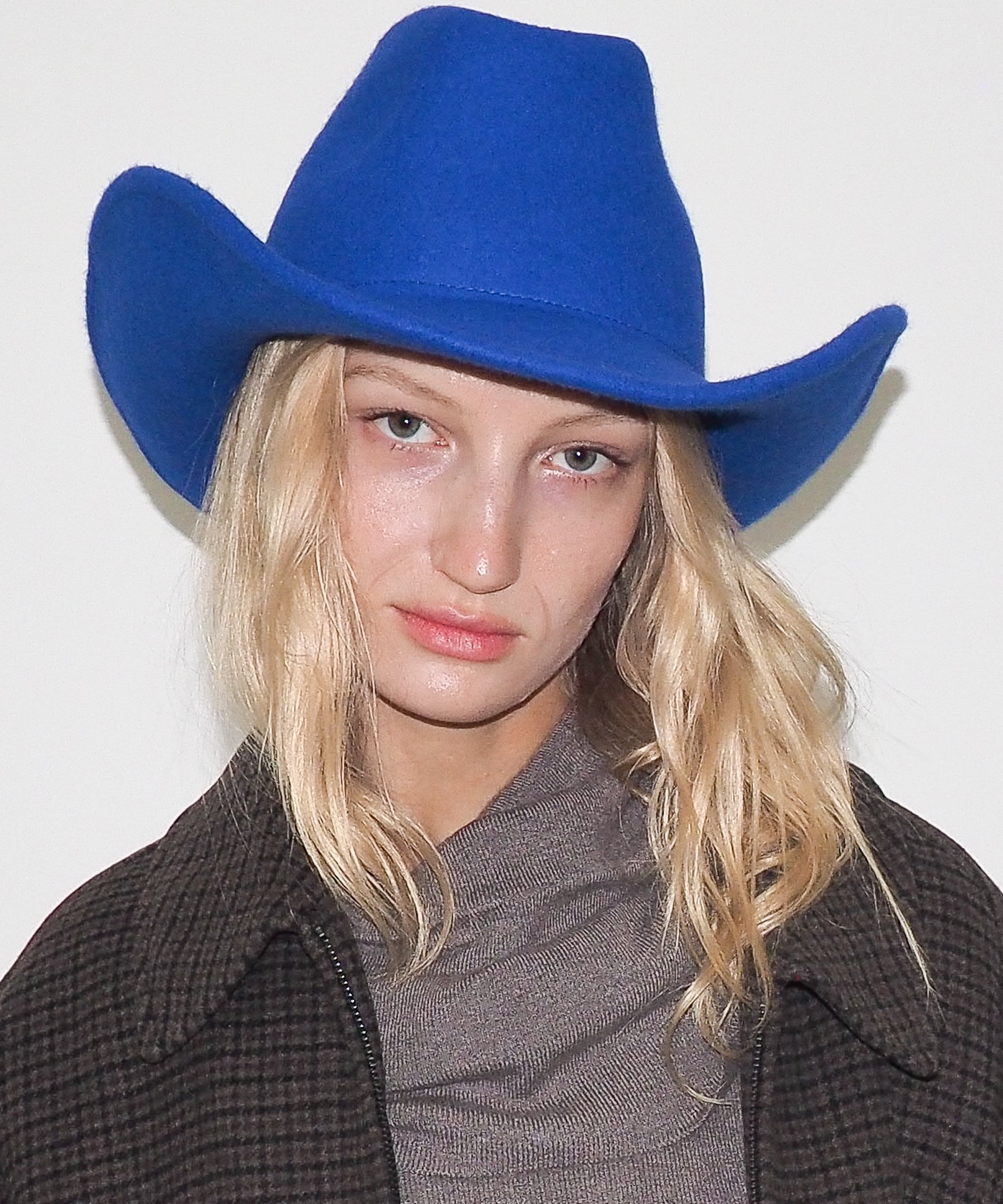 Cowboy Hat in Electric Blue Wool - CLYDE